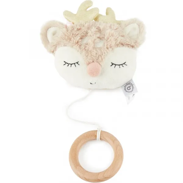Bieco Musical Toy Fawn Ella kontrastná závesná hračka s melódiou 0 m+ 1 ks