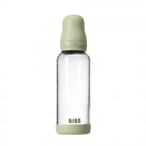 BIBS Baby Glass Bottle Round Latex antikoliková fľaša Ivory 240 ml