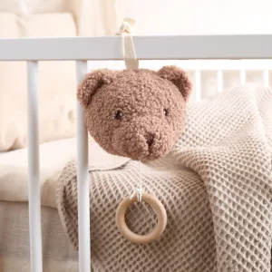 Bieco Musical Toy Bear Mika kontrastná závesná hračka s melódiou 1 ks