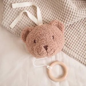 Bieco Musical Toy Bear Mika kontrastná závesná hračka s melódiou 1 ks
