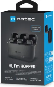Mobilný bezdrôtový mikrofón Natec HOPPER LAVALIER USB-C, 2 KS