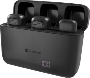Mobilný bezdrôtový mikrofón Natec HOPPER LAVALIER USB-C, 2 KS