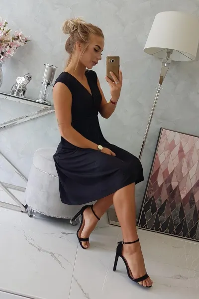 Legínovo 8288 Mätové šaty Farba: Čierna, Veľkosť: S