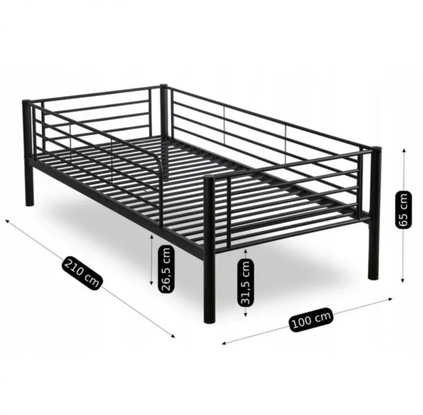 JAKS Poschodová posteľ čierna Rodez