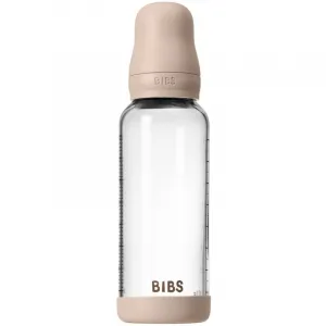 BIBS Baby Glass Bottle Round Latex antikoliková fľaša Blush 240 ml