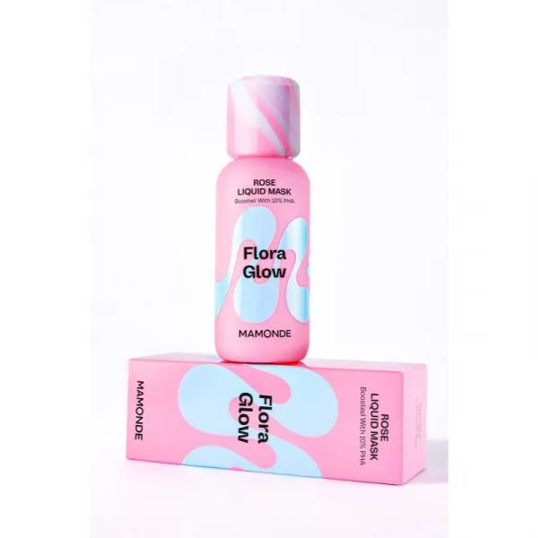 MAMONDE Flora Glow Rose Liquid Mask hydratačná pleťová maska s exfoliačným účinkom 80 ml