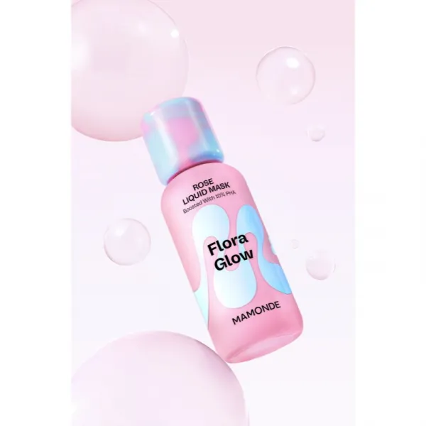 MAMONDE Flora Glow Rose Liquid Mask hydratačná pleťová maska s exfoliačným účinkom 80 ml