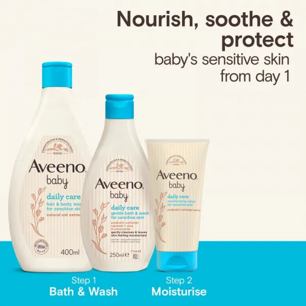 Aveeno Baby Daily Care umývací gél na telo a vlasy pre deti od narodenia 250 ml