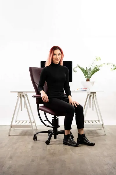 kancelárska stolička Spinalis APOLLO čierna R904