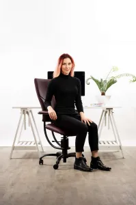 kancelárska stolička Spinalis APOLLO čierna R904