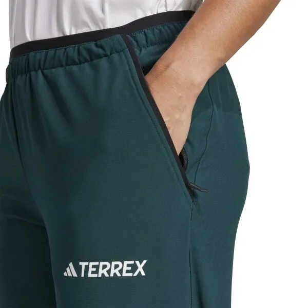 adidas MULTI ERREX LITEFLEX W Dámske outdoorové nohavice, tmavo zelená, veľkosť