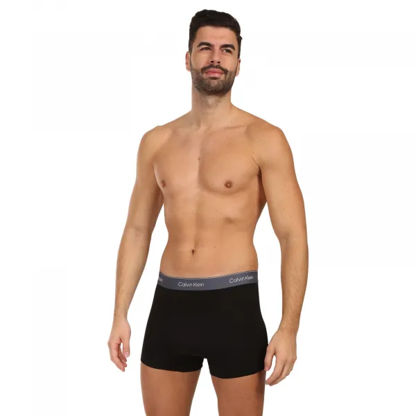 3PACK pánske boxerky Calvin Klein čierne (NB4286-3VO) M, trenky