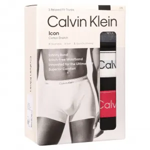 3PACK pánske boxerky Calvin Klein čierne (NB4286-3VO) M, trenky