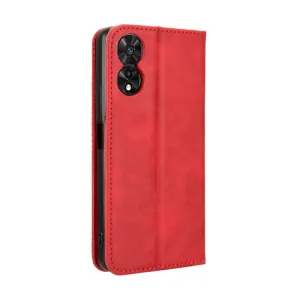 BUSINESS Peňaženkový kryt pre TCL 50 5G červený