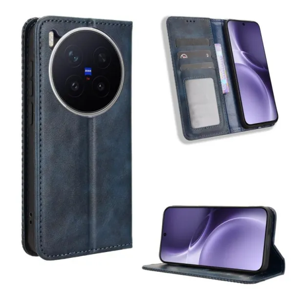 BUSINESS Peňaženkový kryt pre Vivo X300 Pro modrý