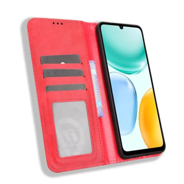 BUSINESS Peňaženkový kryt pre Honor X5c Plus červený