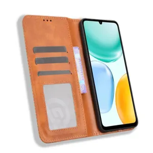 BUSINESS Peňaženkový kryt pre Honor X5c Plus hnedý