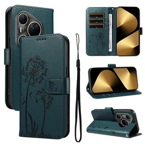 ART DANDELION Peňaženkové puzdro pre Huawei Pura 80 Ultra tmavozelené