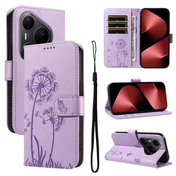 ART DANDELION Peňaženkové puzdro pre Huawei Pura 80 Pro fialové