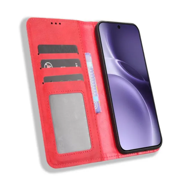 BUSINESS Peňaženkový kryt pre Vivo X300 Pro červený