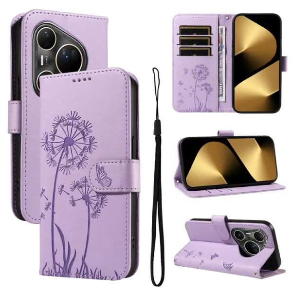 ART DANDELION Peňaženkové puzdro pre Huawei Pura 80 Ultra fialové