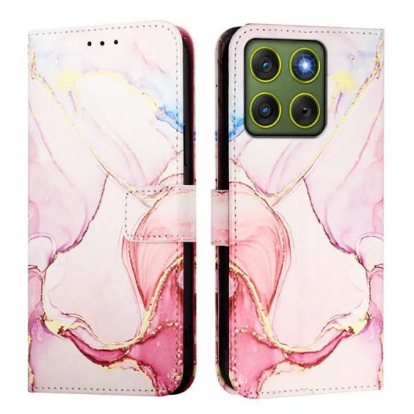 ART MARBLE Peňaženkový kryt pre Motorola Edge 70 ROSE GOLD