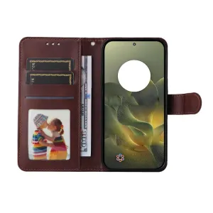 ENKAY PREMIUM SET Peňaženkové puzdro a ochranné sklo Motorola Edge 70 hnedé