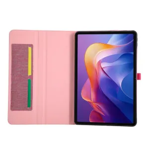 FABRIC Zaklápací kryt pre Xiaomi Redmi Pad 2 Pro ružový