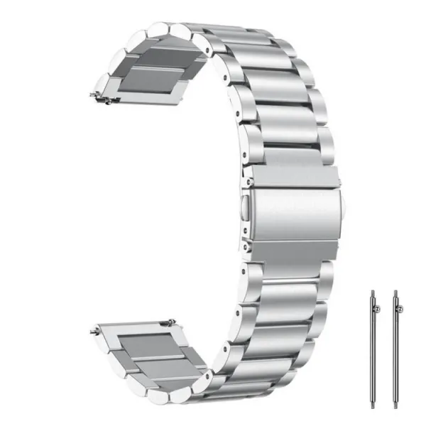 CLASSIC Univerzálny kovový remienok pre hodinky so šírkou 20mm strieborný