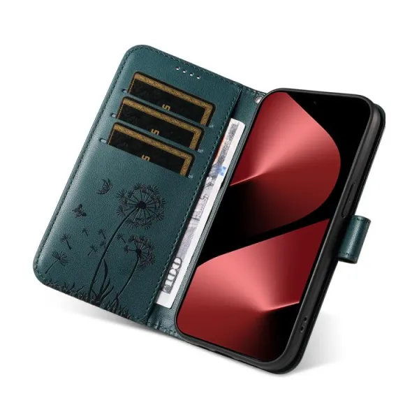 ART DANDELION Peňaženkové puzdro pre Huawei Pura 80 Pro tmavozelené