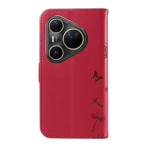 ART DANDELION Peňaženkové puzdro pre Huawei Pura 80 Ultra červené
