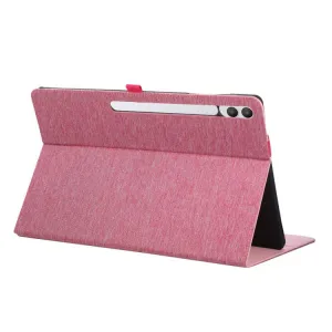 FABRIC Zaklápací kryt pre Samsung Galaxy Tab S11 Ultra ružový