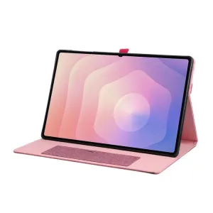 FABRIC Zaklápací kryt pre Samsung Galaxy Tab S11 Ultra ružový