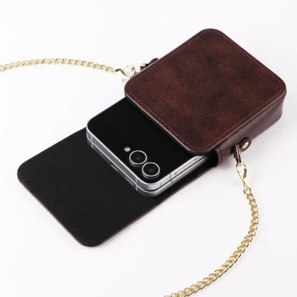 POCKET Puzdro s remienkom pre ZTE Nubia Flip 2 5G / Nubia Flip 5G hnedé