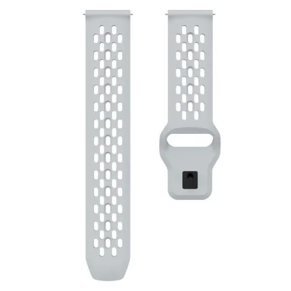 AIRY Univerzálny silikónový remienok pre hodinky so šírkou 20mm svetlošedý