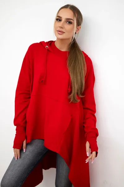 Legínovo Tmavohnedá blúzka rozšírená na spodku Farba: Khaki, Veľkosť: UNI