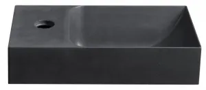 SAPHO - PICCOLINO betónové umývadlo 30,8x17cm, batéria vľavo, antracit mat PK30016