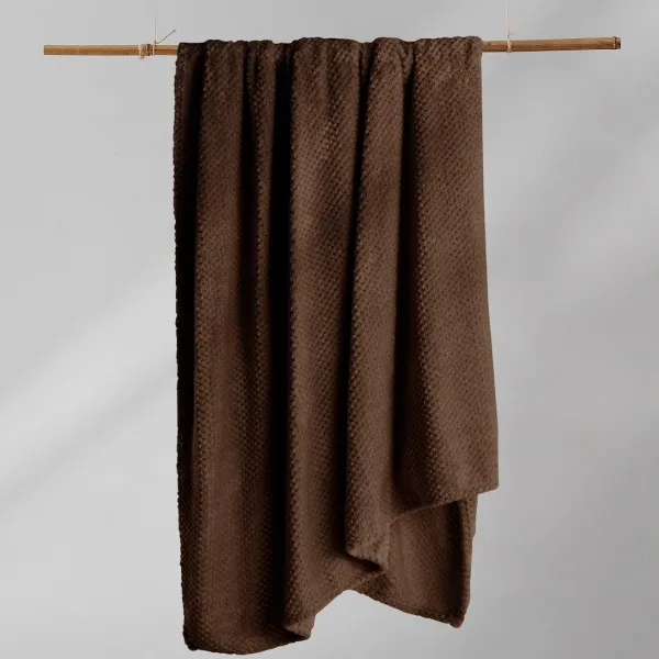 Deka z mikrovlákna DecoKing Toby tmavohnedá, veľkosť 220x240