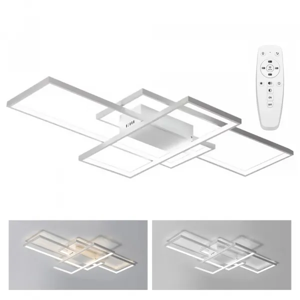 TooLight Stropné svietidlo LED Rectangle + ovládač biele