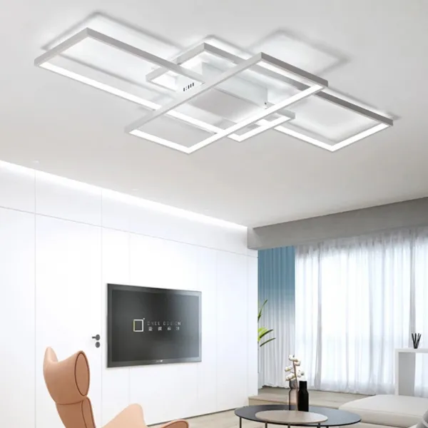 TooLight Stropné svietidlo LED Rectangle + ovládač biele
