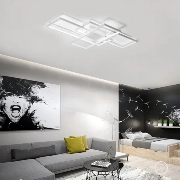 TooLight Stropné svietidlo LED Rectangle + ovládač biele