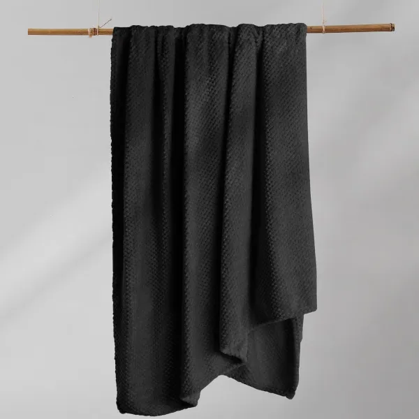 Deka z mikrovlákna DecoKing Toby čierna, veľkosť 70x150