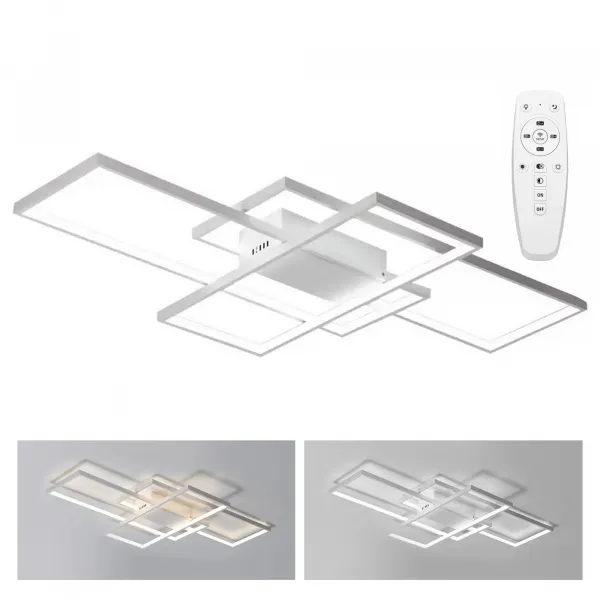 TooLight Stropné svietidlo LED Rectangle + ovládač biele