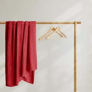 Deka z mikrovlákna DecoKing Toby červená, veľkosť 70x150