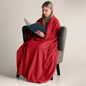 Deka z mikrovlákna DecoKing Toby červená, veľkosť 70x150