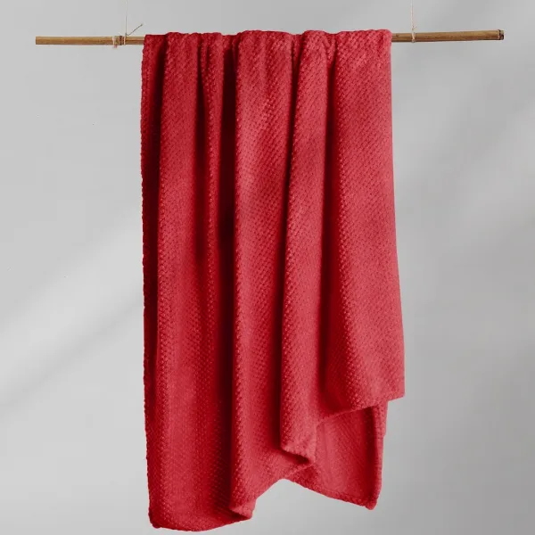 Deka z mikrovlákna DecoKing Toby červená, veľkosť 70x150