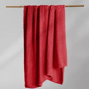 Deka z mikrovlákna DecoKing Toby červená, veľkosť 70x150