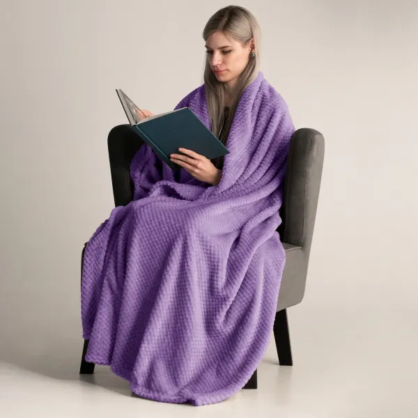 Deka z mikrovlákna DecoKing Toby fialová, veľkosť 70x150
