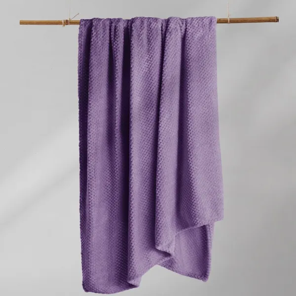 Deka z mikrovlákna DecoKing Toby fialová, veľkosť 70x150