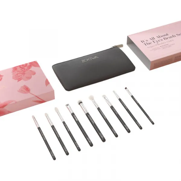 ZOEVA It's All About The Eyes Brush Set Sada štetcov s taštičkou 1 ks